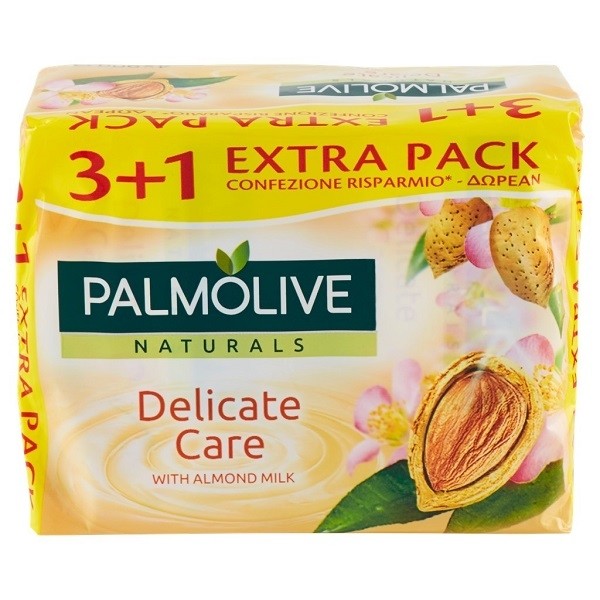 palmolive sapun solid delicate care almond milk pachet 4 x 90 gr